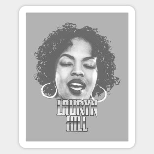 Retro Lauryn Hill Black Halftone Sticker